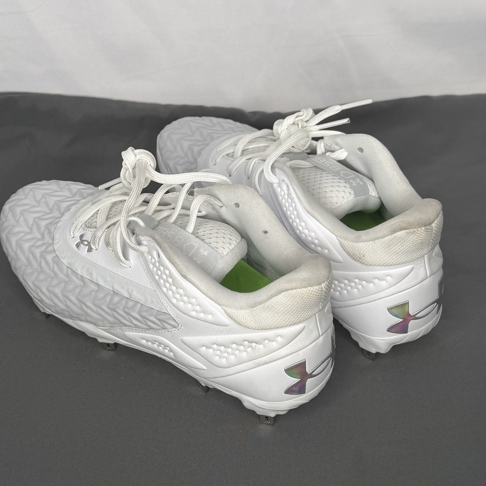 Under Armour Men 7 Women 8.5 Baseball/soft Cleats Shoes White UA Yard MT TPU 3.0 - Picture 6 of 13